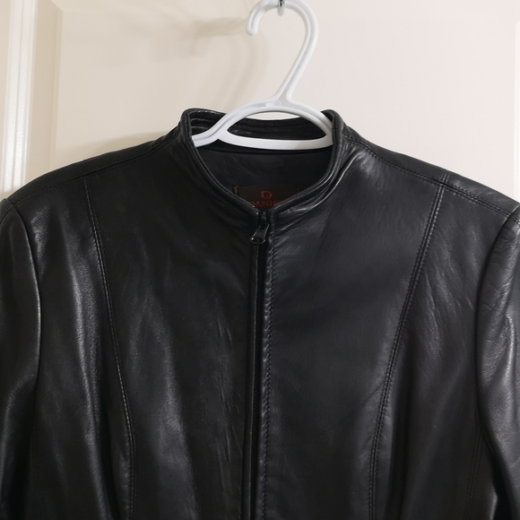 Danier Italian Leather Zip Up Tunic Length Fall Jacket Size S Buttery Soft - Picture 6 of 15